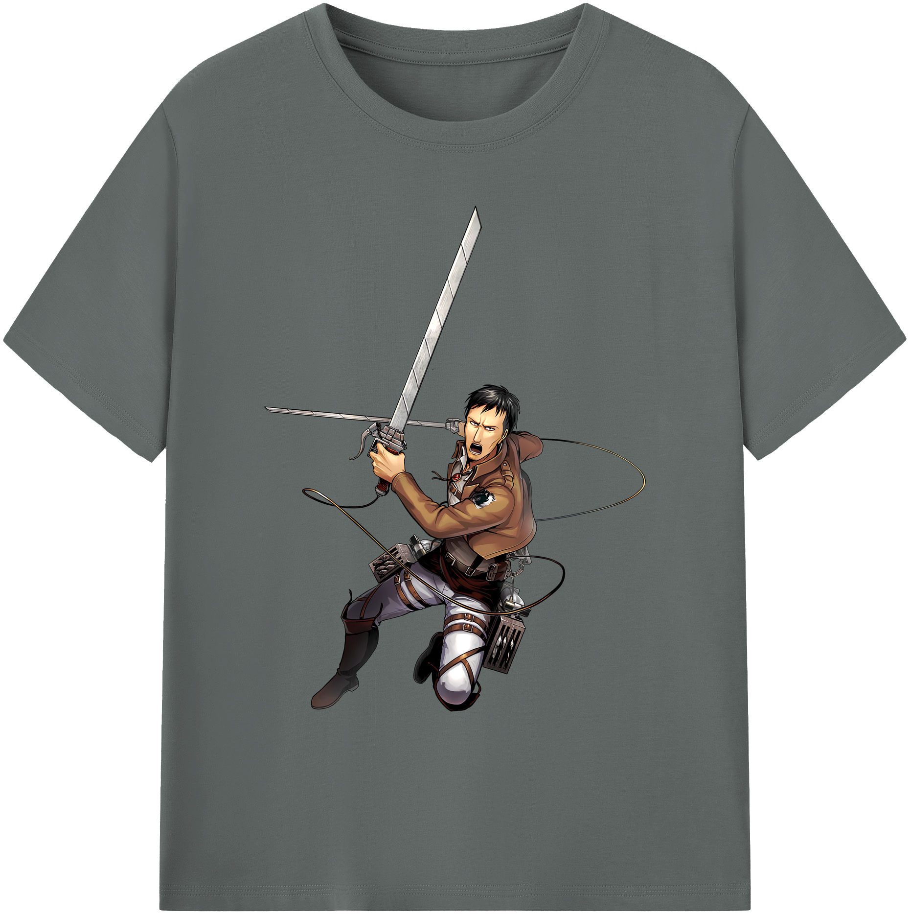 （画像用） 進撃の巨人 Attack on Titan 綿100％ メンズ半袖Tシャツ｜肌触りやわらか＆通気性